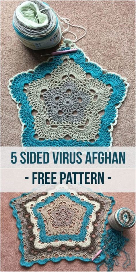 5 Sided Virus Afghan Free Pdf Pattern Diy Smartly
