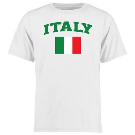 Italy White Flag T Shirt