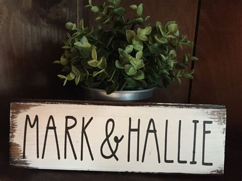 Bride And Groom Custom Names Sign Inspired By Rae Dunn Etsy