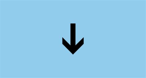 Down arrow emoji is an arrow pointing down. ⬇️ Down Arrow Emoji on Microsoft Windows 8.0