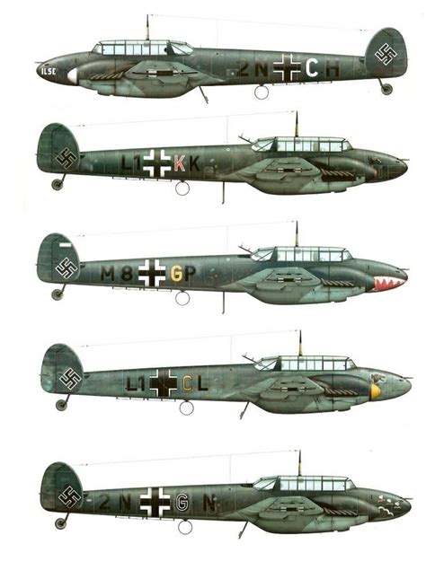 Messerschmitt Bf 110 Heavy Fighter Luftwaffe Variants Luftwaffe Planes