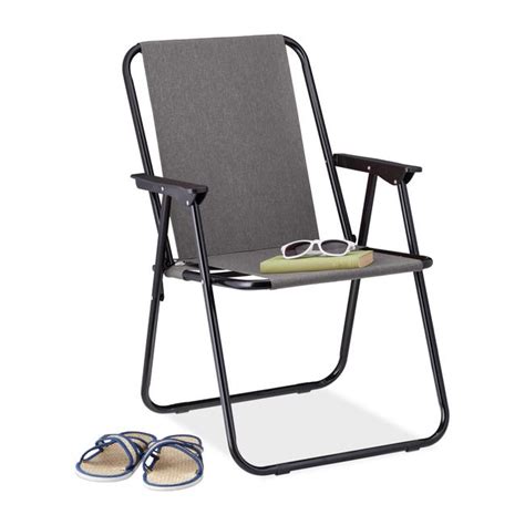 Relaxdays Chaise Pliante De Camping Léger Transportable Siège Pliable Max 100 Kg Polyester