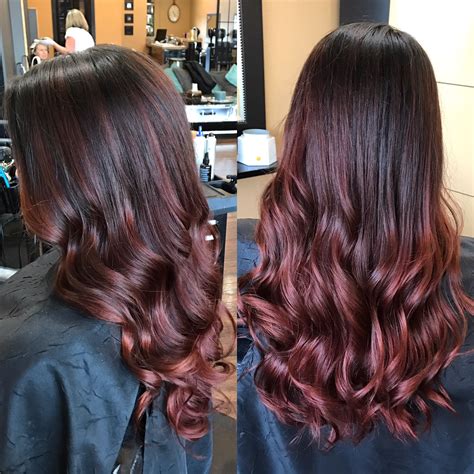 The shimmering fusion of blonde and pink hues is becoming the beauty statement of choice for hip folks of all stripes, famous and otherwise. Rose Gold balayages on dark brown hair | Brown blonde hair ...