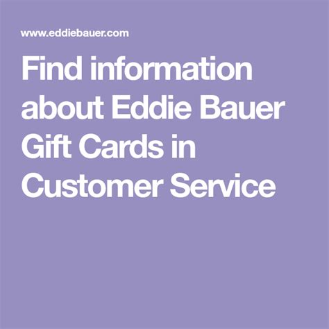 Shop the full line of eddie bauer apparel, outerwear, footwear, gear and accessories that have defined the eddie bauer as a premier outdoor brand. Eddie Bauer Gift Card | Gift card, Customer service gifts, Cards