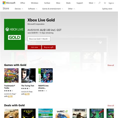 Xbox Live Gold 1 Month For 1 Microsoft New Memberships Only