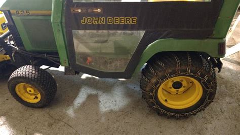 John Deere 425 With Cab And Snow Blower John Deere With Blower