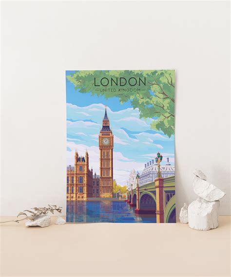 London Travel Poster Big Ben Bucket List Prints