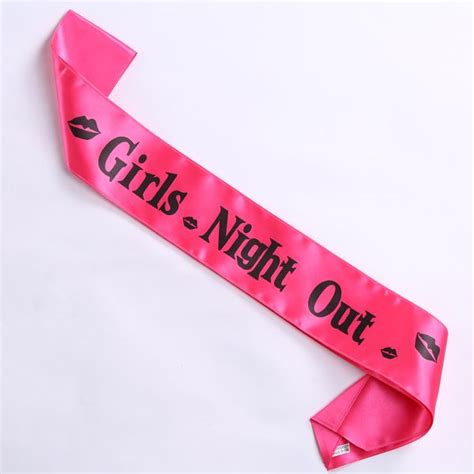 12 Pcs Girls Night Out Sash White Bride To Be Wedding Party Supplies