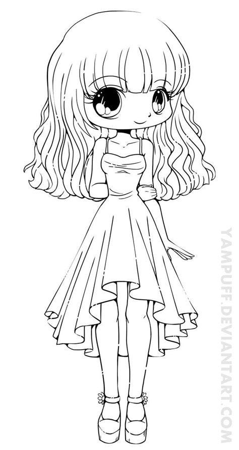 Coloriage Fille Kawaii ~ Coloring Pages
