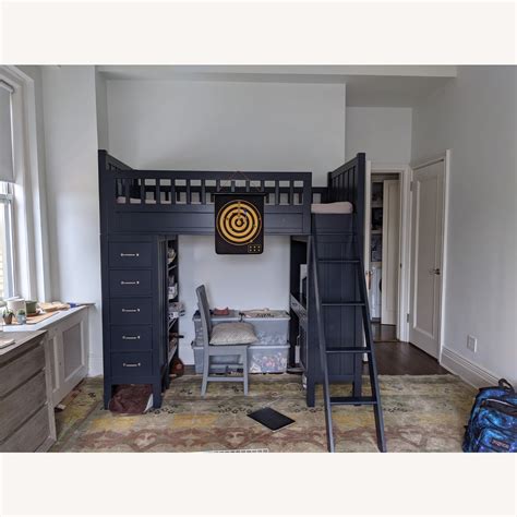 Pottery Barn Kids Loft Bed In Navy Aptdeco