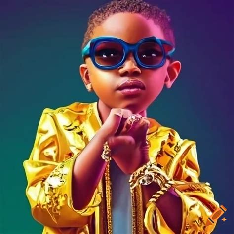 Image Of A Stylish Young Rapper With Glasses And Gold Chain