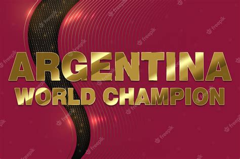 Copa Mundial De Futbol Argentina Campeona 2022 Foto Premium