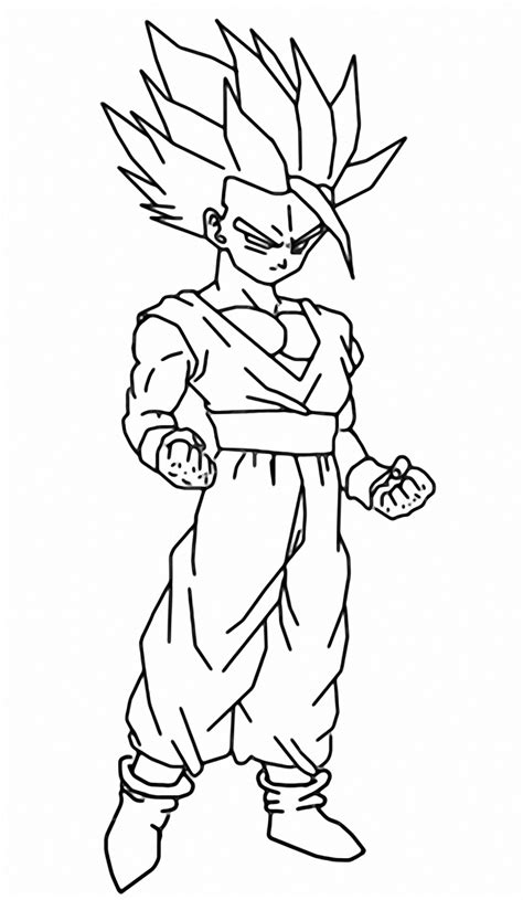 Goku and gohan coloring pages. Gohan SSJ2 Sketch by 3D-DBAF on DeviantArt