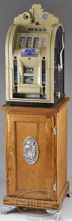 Slot Machine Mills Mint Vendor 3 Reel 5 Cent Art Deco Case