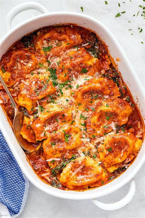 Easy Tomato Spinach Ravioli Bake Spinach Ravioli Ravioli Bake Cheap