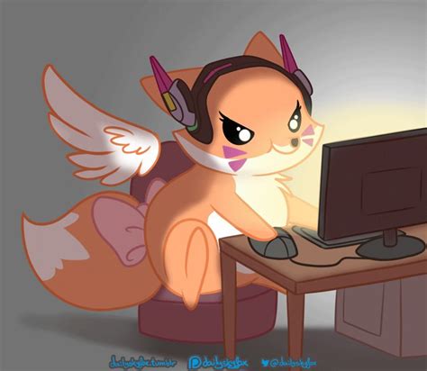 Daily Skyfox 🦊 On Twitter Today Skyvixie Is Playing Overwatch With Her New Headset Shes