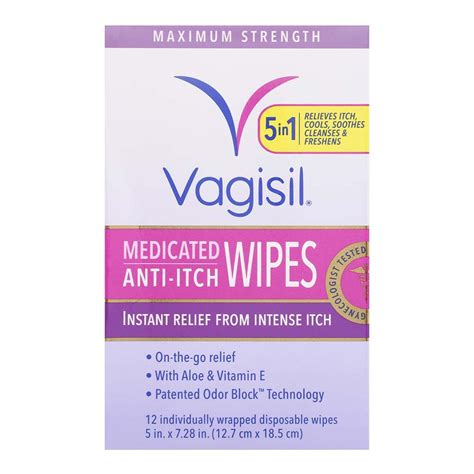 Vagisil Anti Itch Medicated Wipes Shop Wipes And Washes At H E B