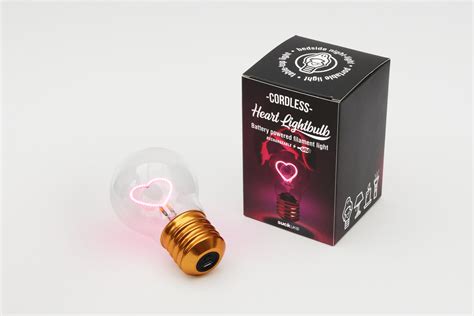 Cordless Heart Lightbulb Battery Powered Rechargeable And Sexy