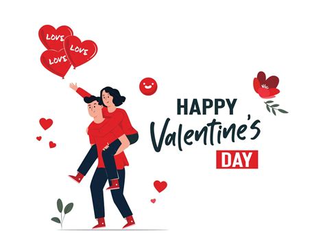 Valentines Day Lovers Share Happiness For The World 5655749 Vector