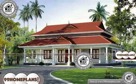 Kerala Traditional Style Simple Floor Plan With 3d Elevations 1 Floor
