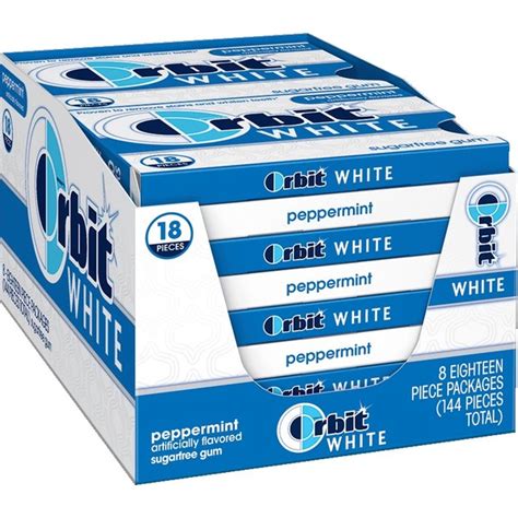 Orbit White Peppermint Sugarfree Gum 18 Ct Instacart