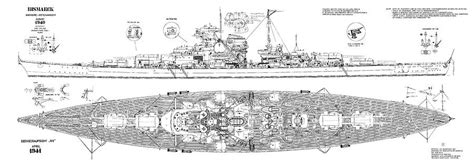 Bismarck Part 01 Of The Ship Plans Iconic World War Ii Battleship Of