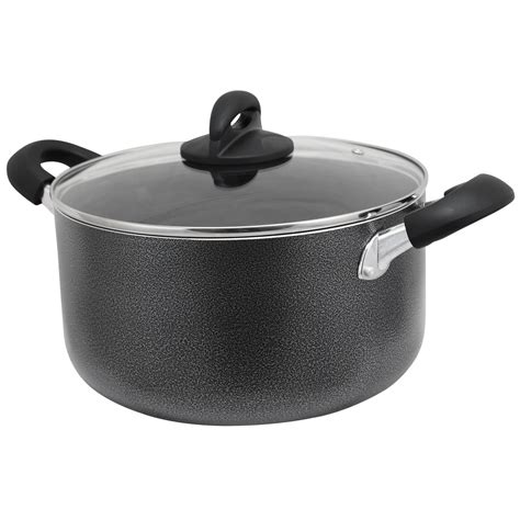 Oster Clairborne 6 Quart Aluminum Dutch Oven With Lid In Charcoal Grey