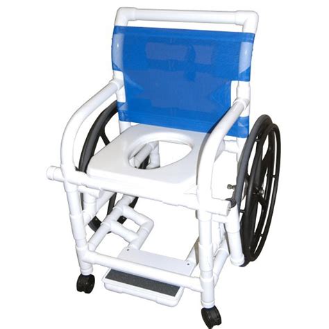 Looking for the best shower chairs with wheels? PVC Shower Wheelchair | Rolling Plastic Commode Chair
