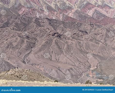 Hornocal S Palette: a Symphony of 14 Colors. Jujuy, Argentina Stock