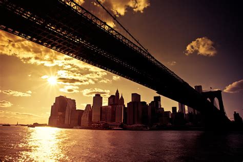 The New York City Skyline Sunset Photograph By Vivienne