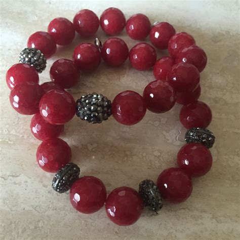 Red Jade With Hematite Adornments Only 1 Left