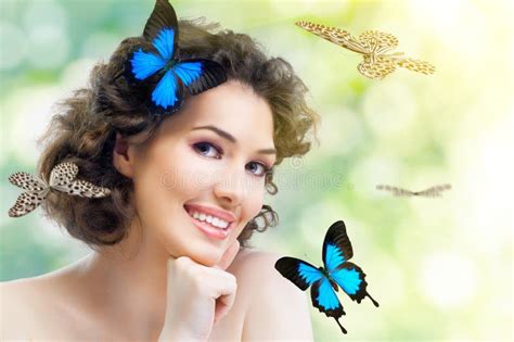 Butterfly Woman Stock Image Image Of Make Fashion Beautiful 18666103