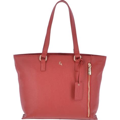 Medium Leather Tote Bag Red 61867 Handbags From Leather Company Uk