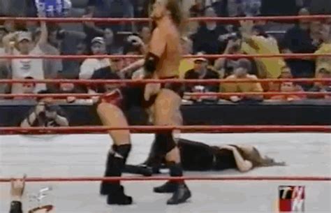 Triple H Hits A Pedigree On Trish Stratus Squaredcircle