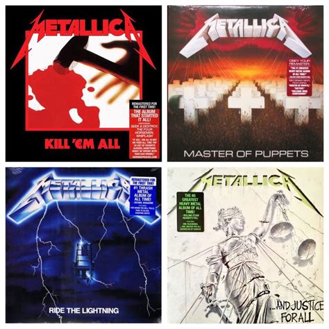 Metallica Lot Of Their First 4 Studio Albums Current Pressings Lp