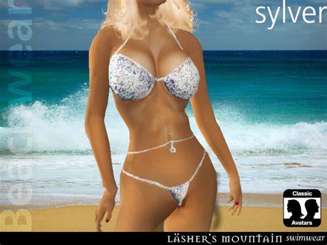 Second Life Marketplace Sylver Bikini With Stomach Jewel Classic Layers Bom