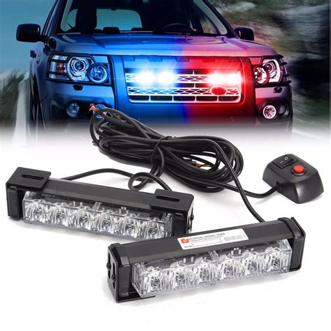 2x 12 Led Car 3w Police Strobe Flash Light Dash Emergency Warning