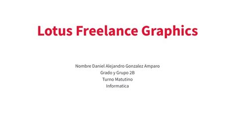 Lotus Freelance Graphics