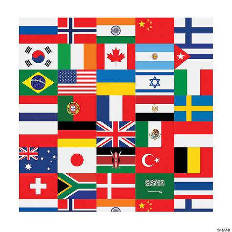 50 World Flagsworld Flags Pennant Bannerwith 50 Different National