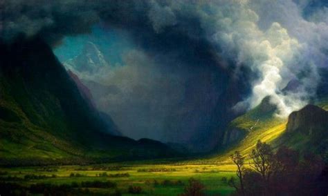 Storm In The Mountains By Albert Bierstadt Landscape Paintings