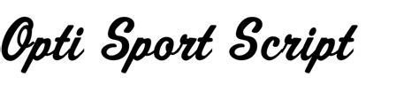 Opti Sport Script In Use Fonts In Use