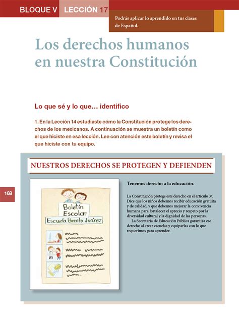 Formación cívica y ética quinto grado. Formación Cívica y Ética quinto grado 2017-2018 - Página 168 de 226 - Libros de Texto Online