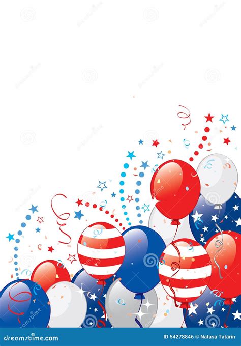 Fourth Of July Background Stock Vector Illustration Of Shape 54278846