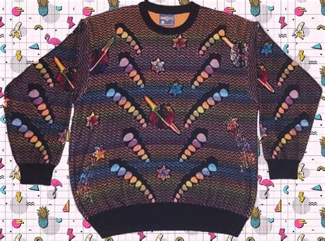 Vibrant 3 D Rainbow Cosmic Sweater Outer Space
