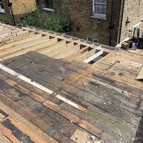 Flat Roof Rebuild With Skylights In London Oakdale Roofing