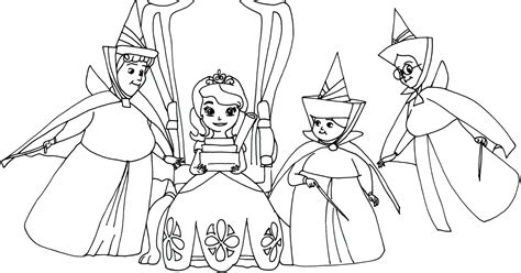 Sofia The First Coloring Pages Sofia The First Coloring Page With Royal Prep Headmistresses