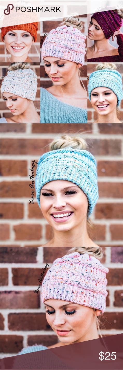 Fall Beanie Brand New Perfect To Wear For Your Ponytail Or Bun