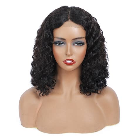 Lace Front Humanhair Wigs For Black Women Deep Wave Curly Hd Frontal