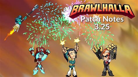 Brawlhalla Patch Notes 325 New Fireworks Taunt Youtube