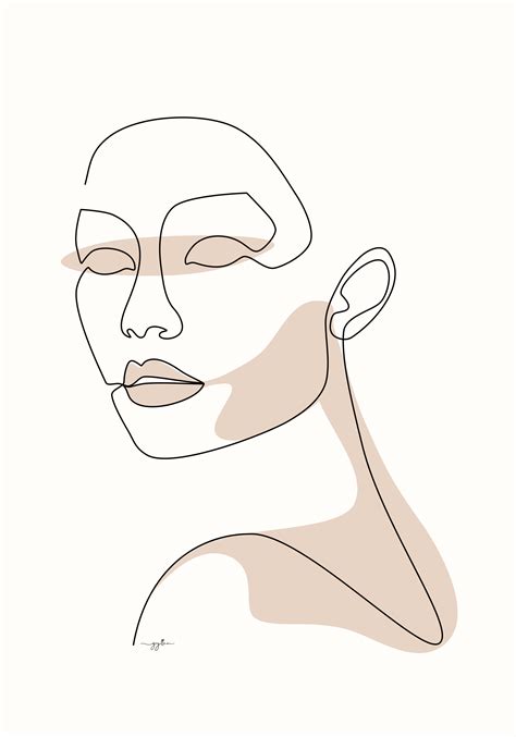 1000 woman face lineart free vectors on ai, svg, eps or cdr. One Line Drawing Print, Printable Art, Modern Minimalist ...
